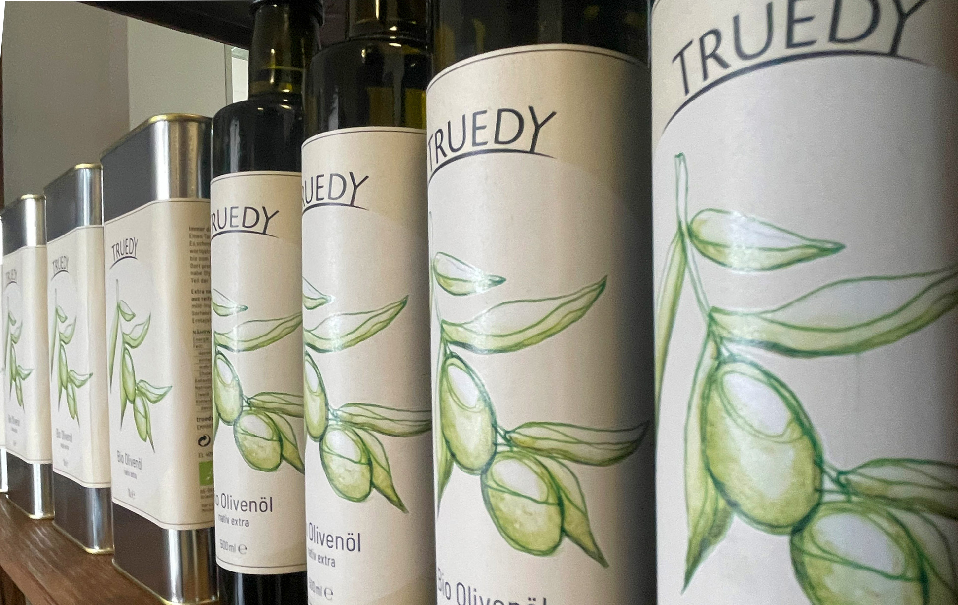 truedy Olivenöl im Regal