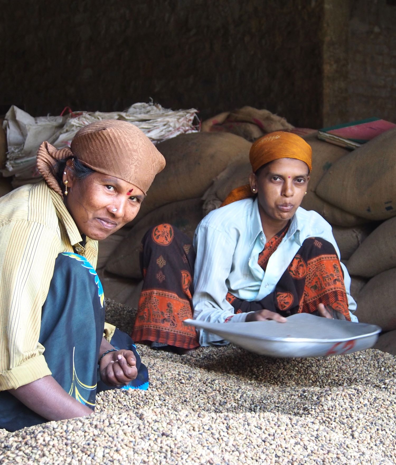 Kaffeebohnen sortieren