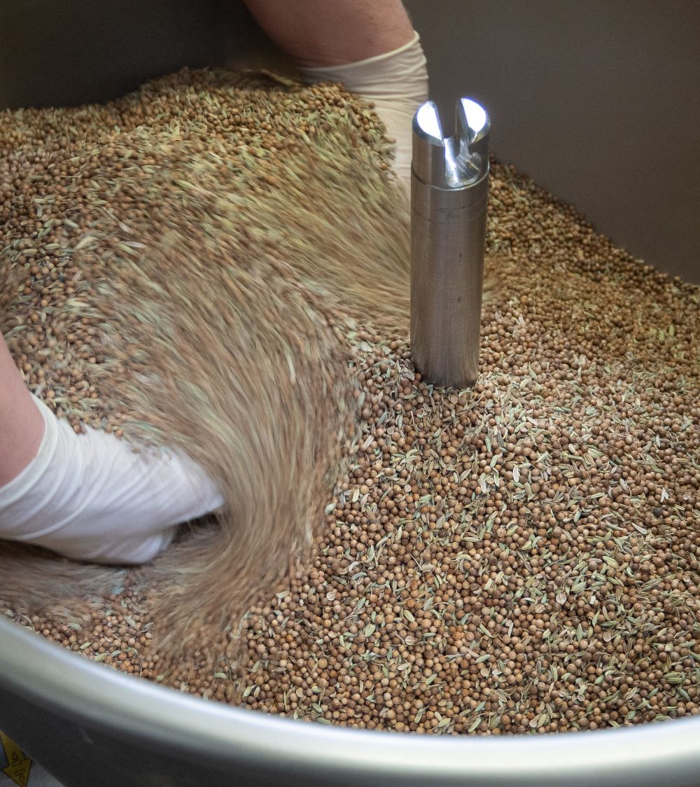 3 Samen Mischung wird gemischt