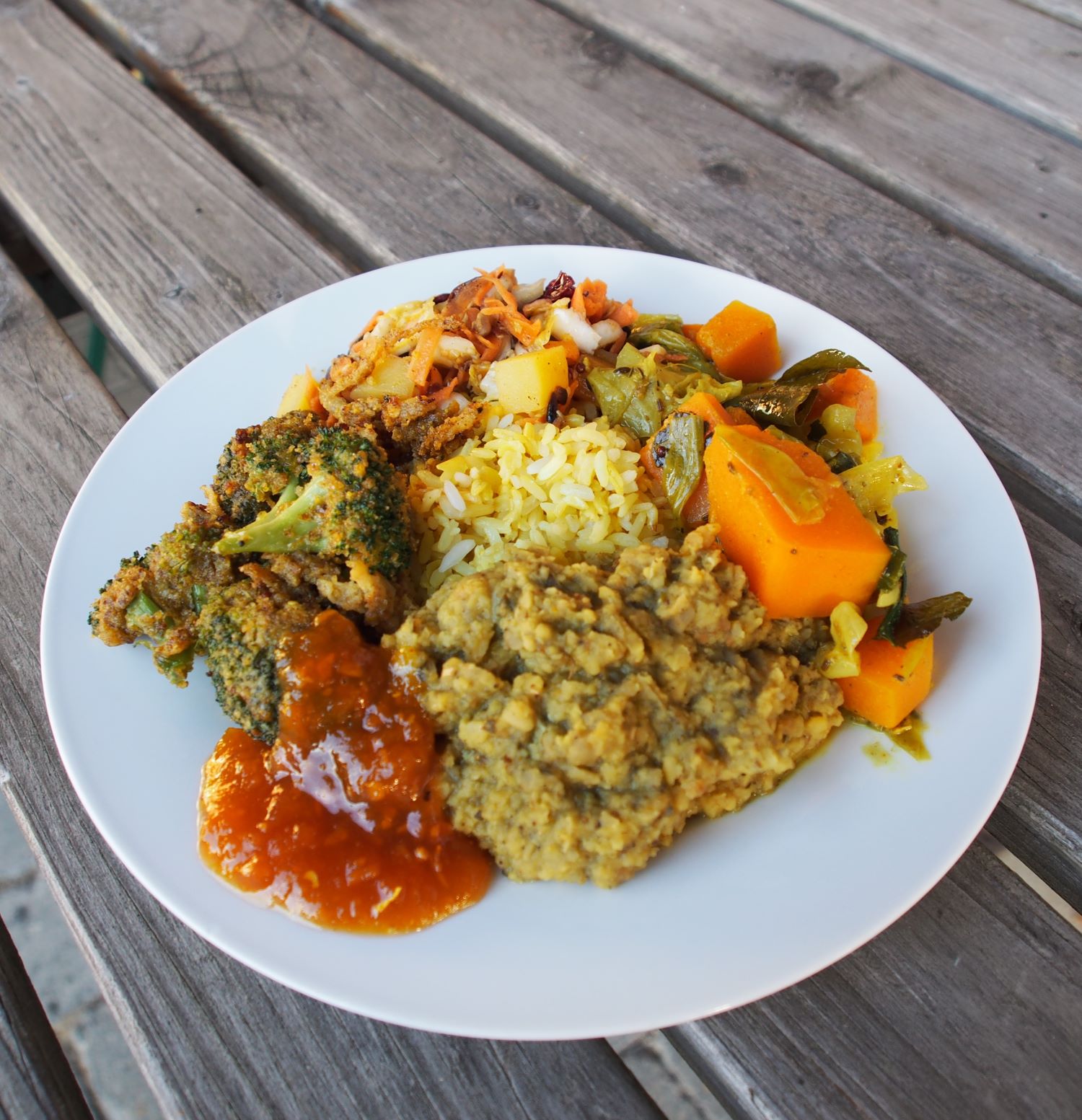 Teller vom Buffet auf dem Dützhof