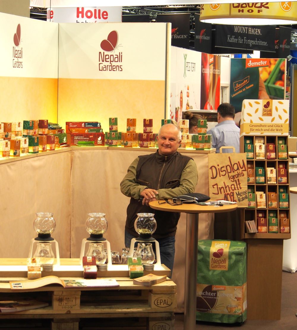 Messestand mit Peter Effenberger