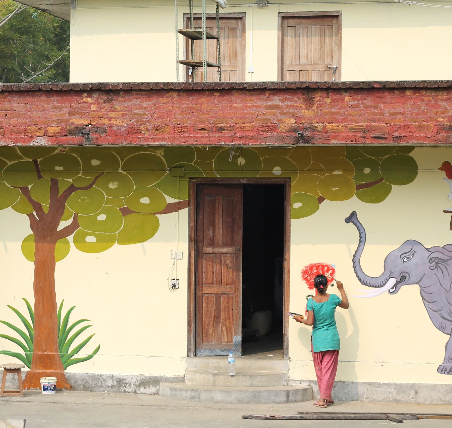 Wandbemalung Farmhaus